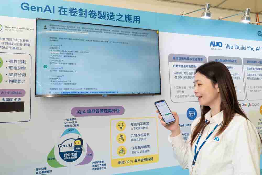 牛牛游戏数位积极发展数智化转型，，，，透过AI落地应用优化制造流程，，革新人力、、、、生产效率与设备维护效益，，图为〝智能质量推升助手-iQIA〞（Intelligent quality improve assistant）应用情境，，协助质量管理再升级。。。。